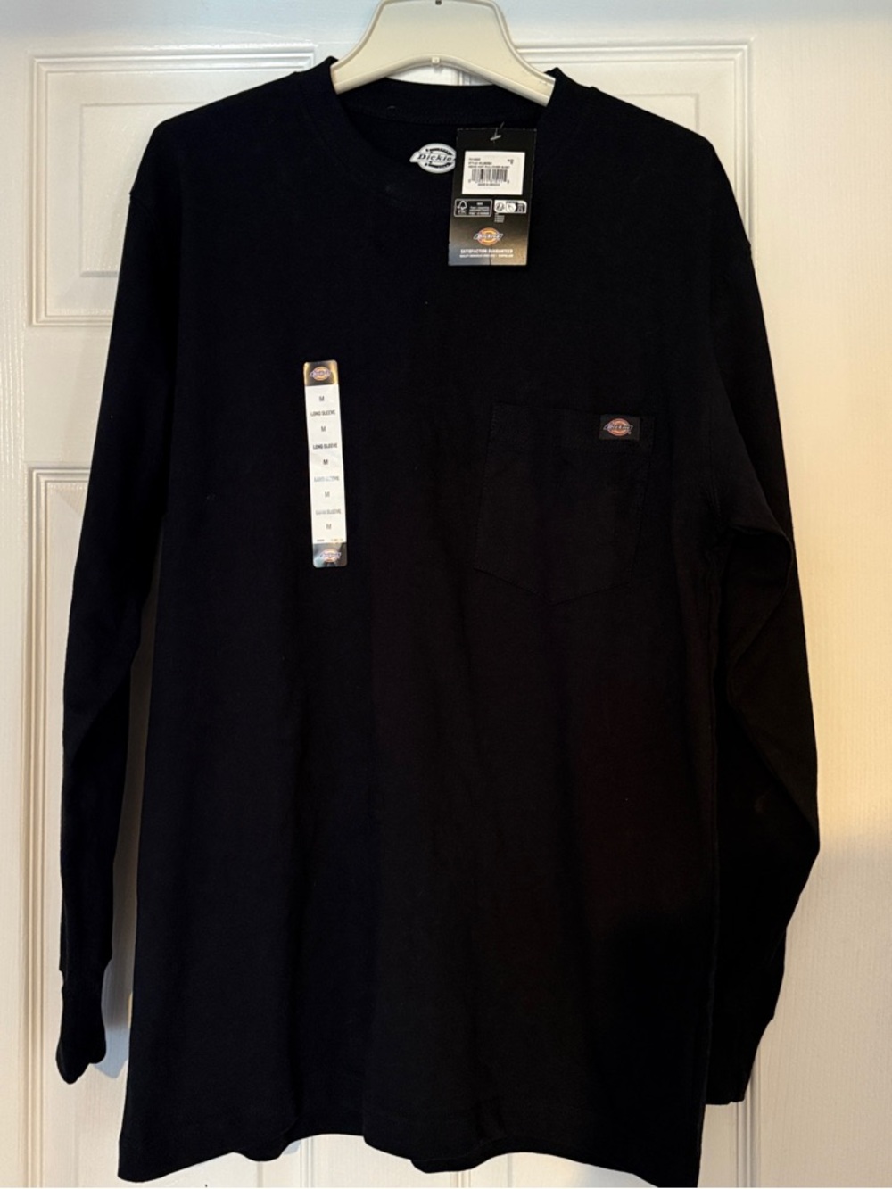 Dickies Black Long Sleeve Pocket Crew Tee
